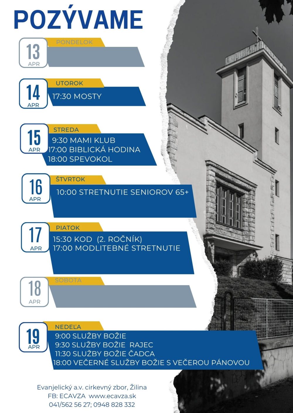 13.-19.4.2026, Prehľad týždňa